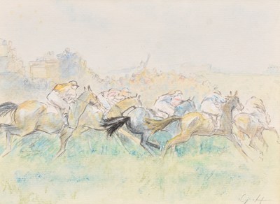 Lot 182 - Gilbert Joseph Holiday (British, 1879-1937) and Anne Bullen (British, 1914-1963) Horse Racing (6)