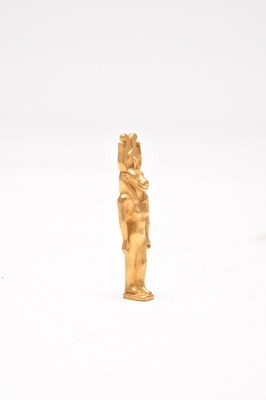 Lot An Egyptian yellow metal amulet of Hathor, 19th-century / 20th century revival