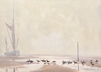 Lot 29 - Keith Shackleton (1923-2015) Long-Tail Ducks, Blackwater Estuary
