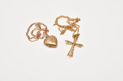 Lot 321 - Two chains and pendants
