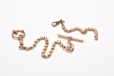 Lot 302 - A broken yellow metal Albert chain