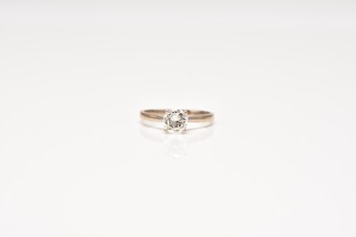 Lot 126 - An 18ct white gold single stone diamond ring