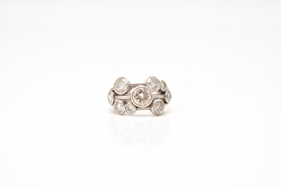 Lot 240 - A Boodles style platinum diamond ring