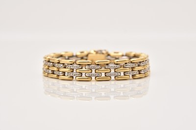 Lot 222 - An 18ct gold diamond set bracelet