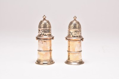 Lot 39 - A pair of early 18th century silver casters