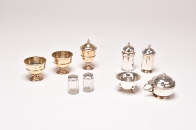 Lot 17 - A collection of silver cruets
