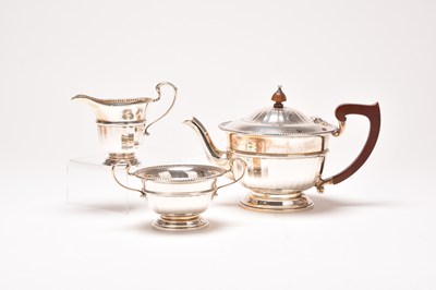 Lot 109 - A three piece silver tea service