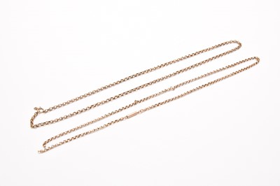 Lot 232 - Two yellow metal chains