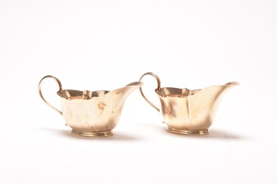 Lot 24 - A pair of silver sauce boats