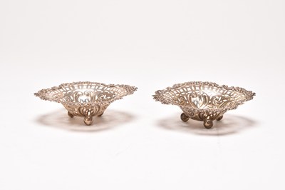 Lot 37 - A pair of pierced silver dishes