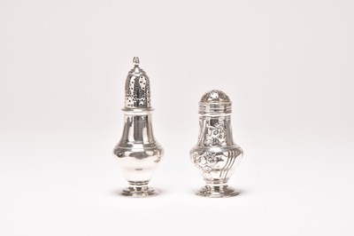 Lot 16 - Two silver casters