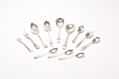 Lot 93 - A small collection of loose silver flatware
