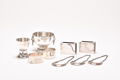 Lot 8 - A small collection of silver and plate