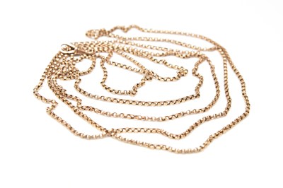 Lot 262 - A yellow metal guard chain