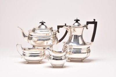 Lot 13 - A four piece silver tea service