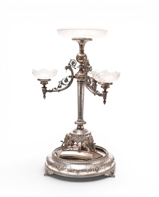Lot A large and impressive silver centrepiece of Indian interest, 1873