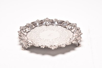 Lot 74 - An early Victorian silver waiter