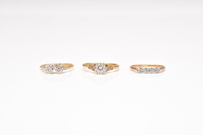 Lot 165 - Three diamond rings