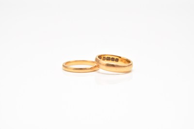 Lot 120 - Two 22ct gold wedding bands