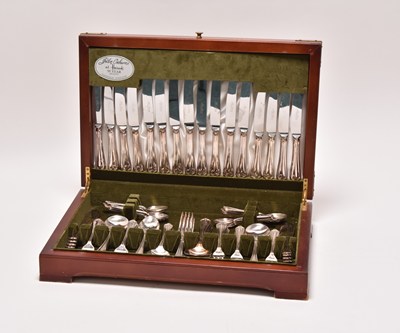 Lot 3 - A cased canteen of silver plated cutlery