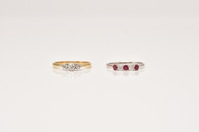 Lot 188 - Two stone set rings