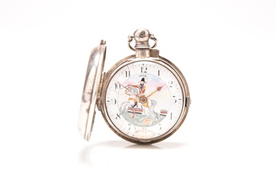 Lot 336 - A silver pair case verge pocket watch of Lord Hill interest
