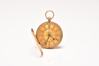 Lot 337 - An 18ct gold open face pocket watch