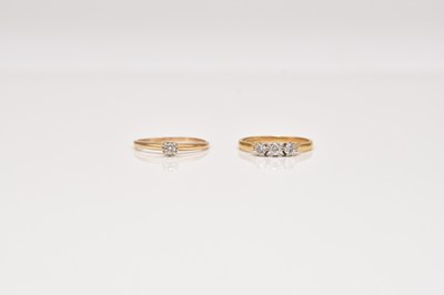 Lot 264 - Two diamond set rings