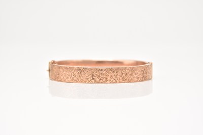Lot 307 - A 9ct rose gold bangle