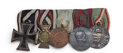 Lot WW1 Austro-Hungarian Medal group including Iron Cross 2nd Class