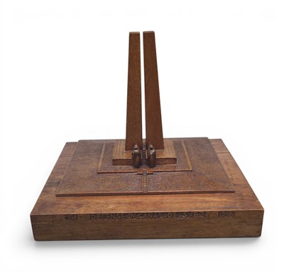 Lot Carved wooden sculpture of the WW1 Suez Canal Memorial